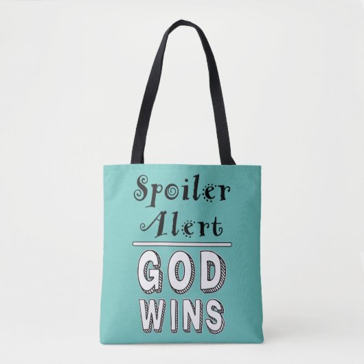 Gott gewinnt Tote Bag Tasche (Vorderseite)