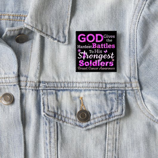 GOTT GIBT DIE SCHWERSTEN KÄMPFE BUTTON (Beispiel)
