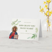 Gott gibt dir viele Jahre! Karte (Gelbe Blume)