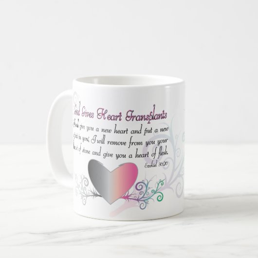 Gott gibt Herz-Transplantationen Kaffeetasse (Vorderseite Links)