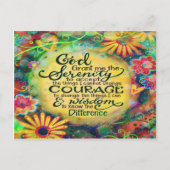 "Gott gibt mir die Gelassenheit" Inspiritivität Postkarte (Vorderseite)