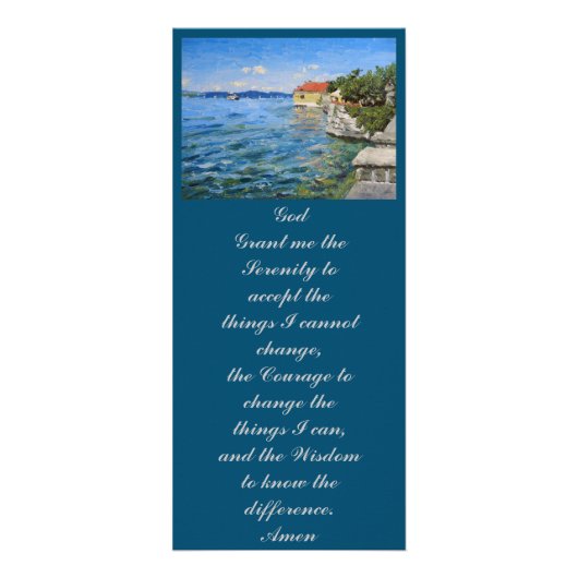 Gott gibt mir die Heiligkeit, das zu akzeptieren, Werbekarte (Vorne)