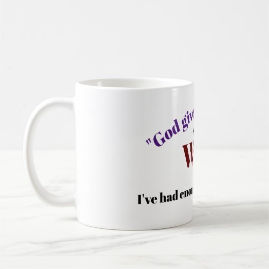 Gott gibt mir Geduld Kaffeetasse (Links)