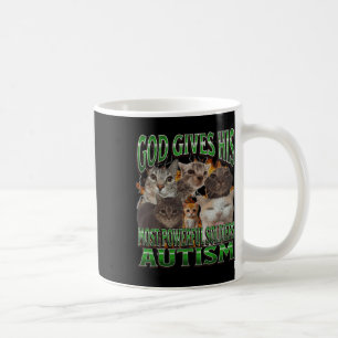 Gott gibt sein mächtigstes Autismus-lustiges Katze Kaffeetasse