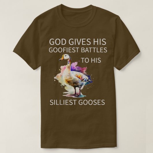 Gott gibt seine goofisten Kämpfe seinem silbersten T-Shirt (Design vorne)