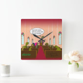 Gott gibt uns nie mehr, als wir behandeln können quadratische wanduhr (Zuhause)