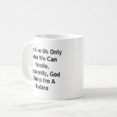 Gott gibt uns nur, was wir scheinbar Gott handhabe Kaffeetasse (Vorderseite Links)