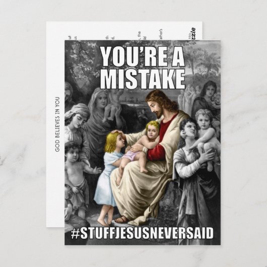 Gott glaubt an dich (SJNS) Postkarte (Vorne/Hinten)