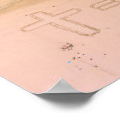 Gott gleicht LIEBE, Jesus ist Liebe, Strandkreuz Poster (Ecke)