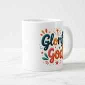 Gott glorifizieren Jumbo-Tasse (Vorderseite Rechts)