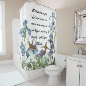 Gott-Gnaden-Kolibri-Iris-Blumen-Duschvorhang Duschvorhang (Beispiel)