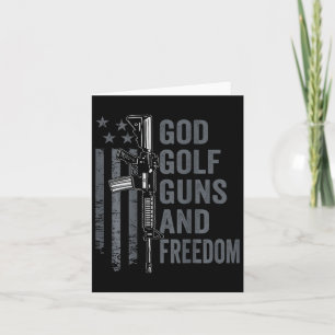 Gott Golf Kanonen und Freiheit - Funny Pro Guns Go Karte
