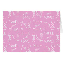 Gott got diese rosa Typografie Parakaleo-Notenkart