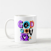 Gott Got mir Retro Christlicher Glaube Kaffeetasse (Links)