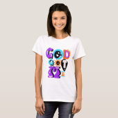 Gott Got mir Retro Christlicher Glaube T-Shirt (Vorne ganz)