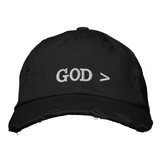 Gott > Gott ist größer als....Alles was. Bestickte Baseballkappe (Vorderseite)
