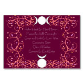 Gott & Göttin Wiccan Handling Names Table Card Tischnummer (Rückseite)