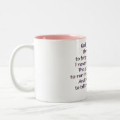 Gott Grant ich das Altersschwäche-lustige Zweifarbige Tasse (Links)