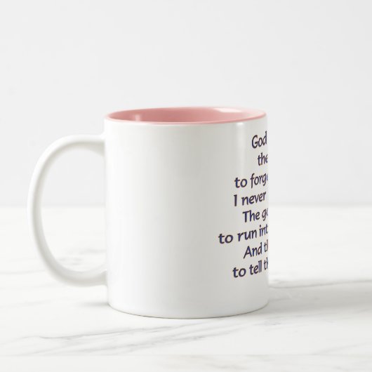 Gott Grant ich das Altersschwäche-lustige Zweifarbige Tasse (Links)