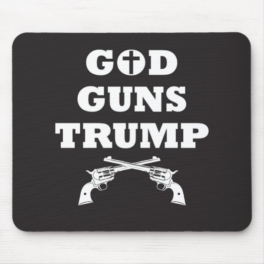 GOTT GUNS & TRUMP! Recht auf Waffenbesitz Mousepad (Vorne)