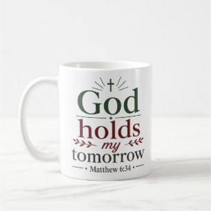 Gott hält mein Morgen Christliche Ermutigung Kaffeetasse