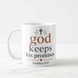 Gott hält seine Versprechen Christliches Schriftzi Kaffeetasse