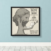 Gott hält uns leinwanddruck (Insitu (Holzboden))