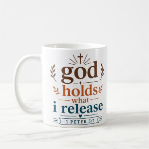 Gott hält, was ich loslasse, christliche Schrift Kaffeetasse