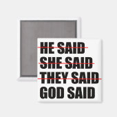 Gott hat das letzte Wort Magnet (Vorderseite/Rückseite)