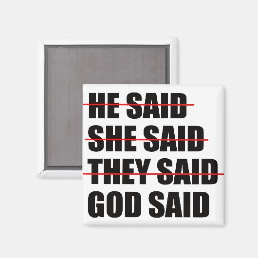 Gott hat das letzte Wort Magnet (Vorderseite/Rückseite)