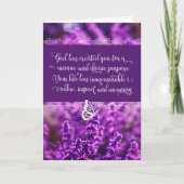 Gott hat dich zu großen Zwecken erschaffen Karte (Vorderseite)