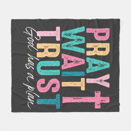 Gott hat einen Plan Fleecedecke (Vorderseite (Horizontal))