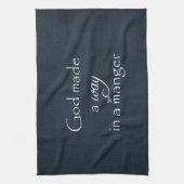 Gott hat einen Weg in einem Manger Zitat gefunden Geschirrtuch (Vertikal)