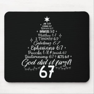 Gott hat es zuerst gemacht 67 Christliche Bibel 6 Mousepad