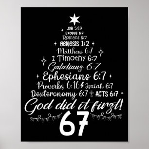 Gott hat es zuerst gemacht 67 Christliche Bibel 6 Poster