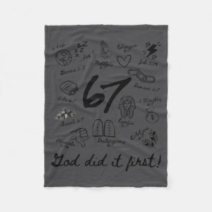 Gott hat es zuerst getan 6 7 Bibelvers christliche Fleecedecke