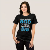 Gott hat etwas Großes vor Christlich Tri-Blend Shirt (Vorderseite voll)