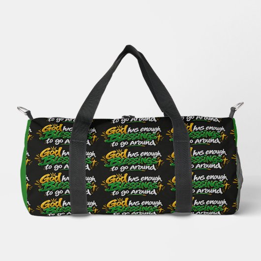 Gott hat genug Segen zu verteilen Duffle Bag (Vorderseite)