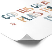 Gott hat großartige Pläne für mich zu drucken Poster (Ecke)