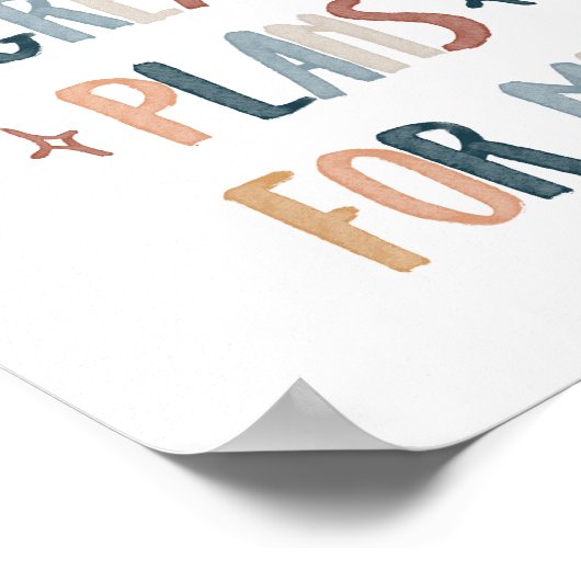 Gott hat große Pläne für mich als Plakat (Ecke)