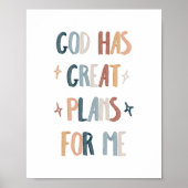Gott hat große Pläne für mich als Plakat (Vorne)