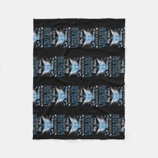 Gott hat meine Schwester im Himmel zu einer Engel  Fleecedecke (Vorderseite)