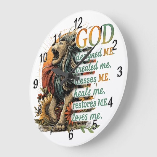 Gott hat mich entworfen... große wanduhr (Winkel)