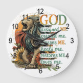 Gott hat mich entworfen... große wanduhr (Vorderseite)