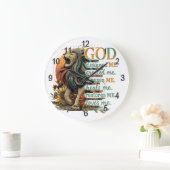Gott hat mich entworfen... große wanduhr (Zuhause)