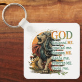 Gott hat mich entworfen... schlüsselanhänger (Vorderseite)