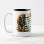 Gott hat mich entworfen... zweifarbige tasse (Links)