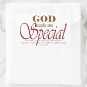 Gott hat mich zum Sonderfall gemacht Rechteckiger Aufkleber (Tasche)
