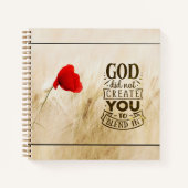 Gott hat Sie nicht zu einem Christlichen Zitat zus Notizblock (Vorderseite)
