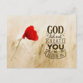 Gott hat Sie nicht zu einem Christlichen Zitat zus Postkarte (Vorderseite)